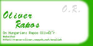 oliver rapos business card